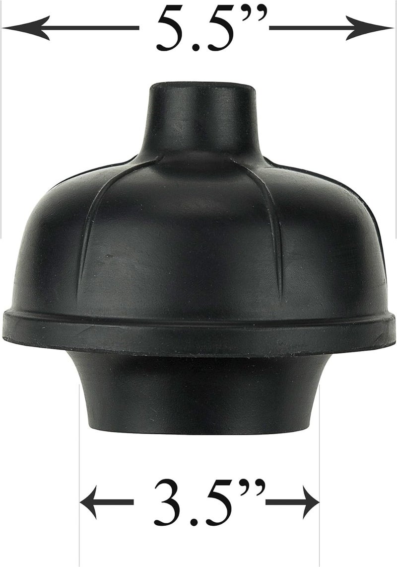 SteadMax Heavy Duty Toilet Plunger, Commercial Grade Double Thrust Force Rubber Cup with Wood Handle, 2 Pack (22") - Image 3